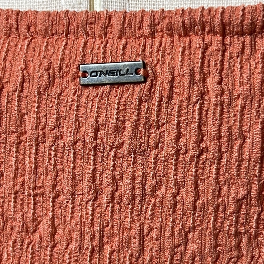 O'NEILL Teagan Smocked Mini Dress Puff Sleeve Sweetheart Neck Stretchy BodyCon S - Picture 14 of 17